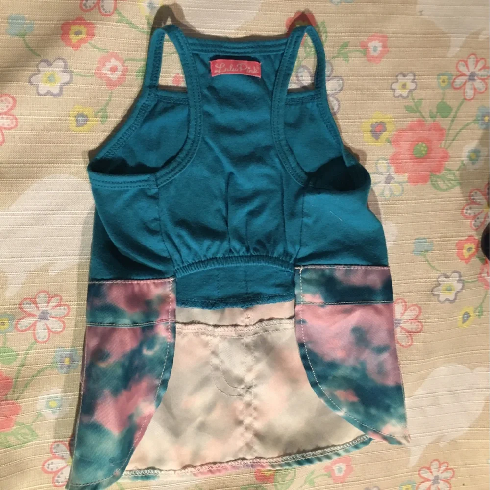 🐶🐾 Fur baby Tie dye denim look dress